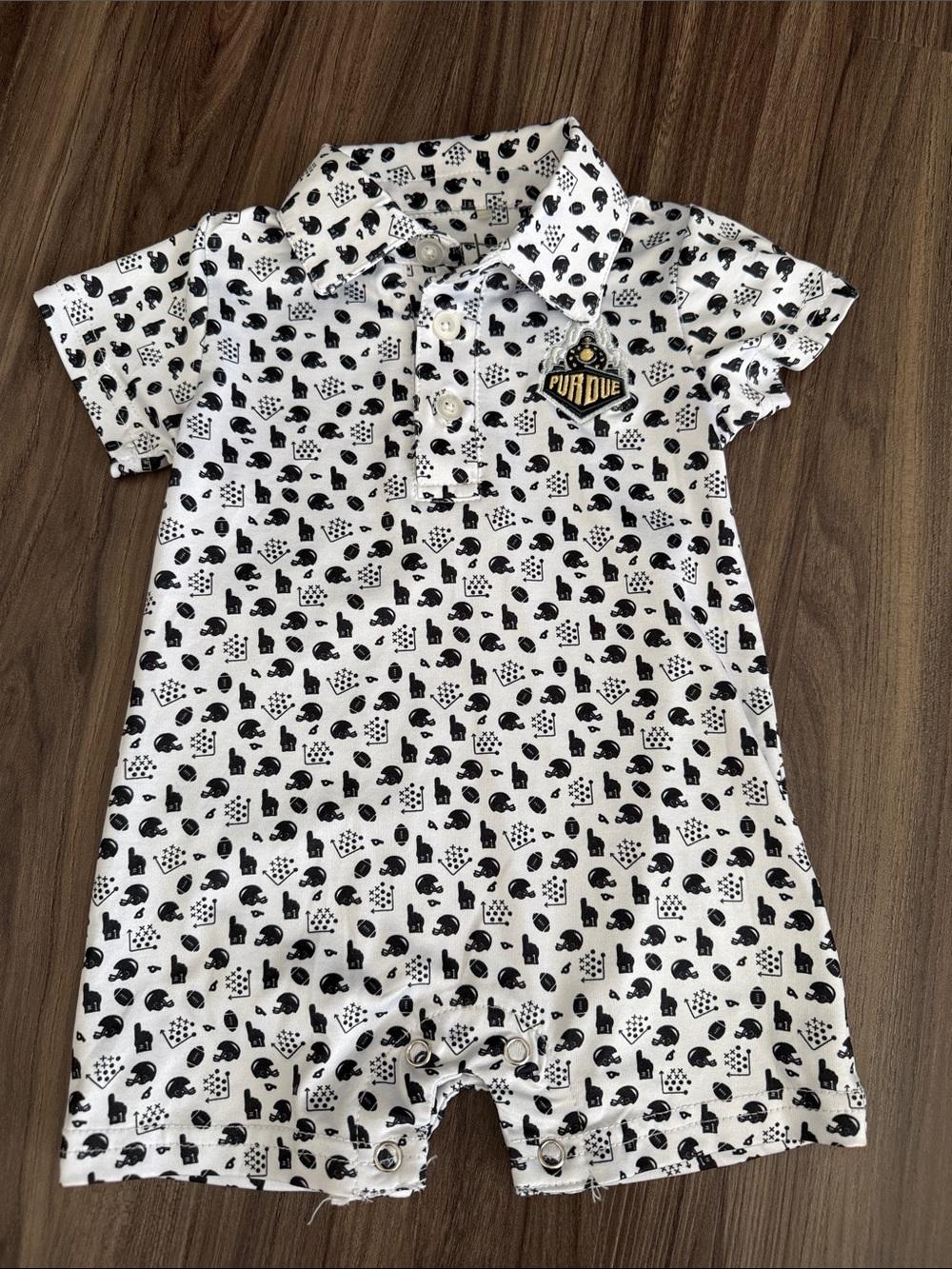 Garb Team - Purdue Boilermakers Baby 0-3 months Polo Romper